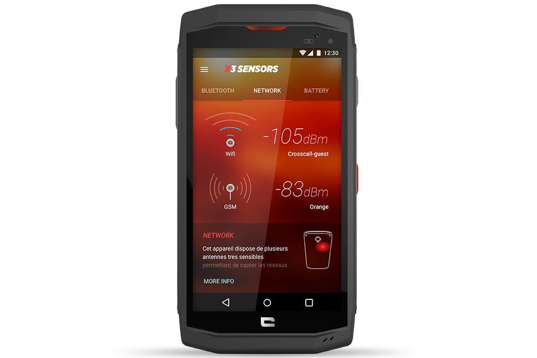 Networks on crosscall phone Trekker-x3