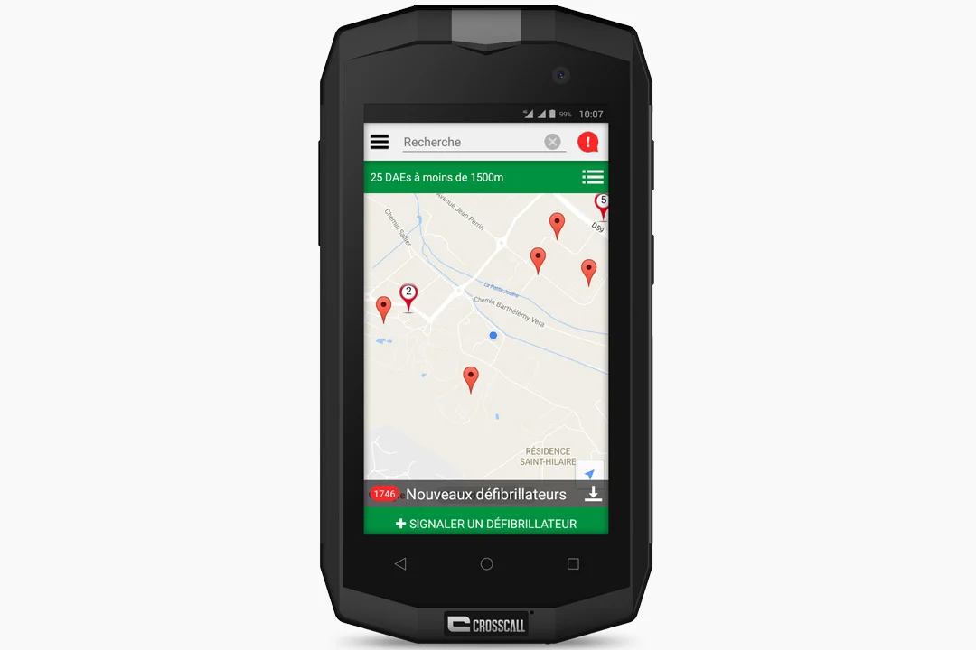Locatization fonction on smartphone Crosscall