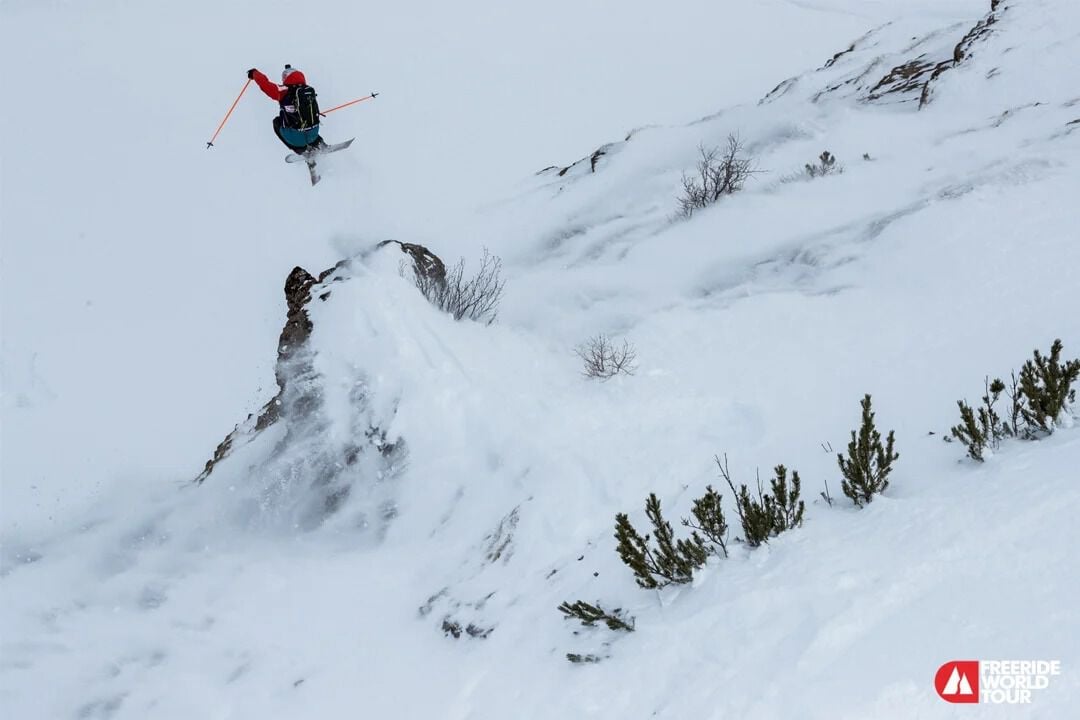 figure of Laurent Besse during Freeride world tour