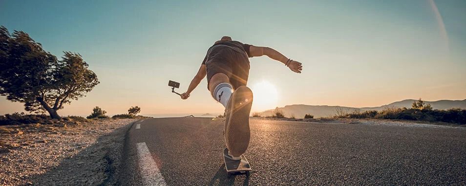 Utilisation équipement Crosscall session Skateboard